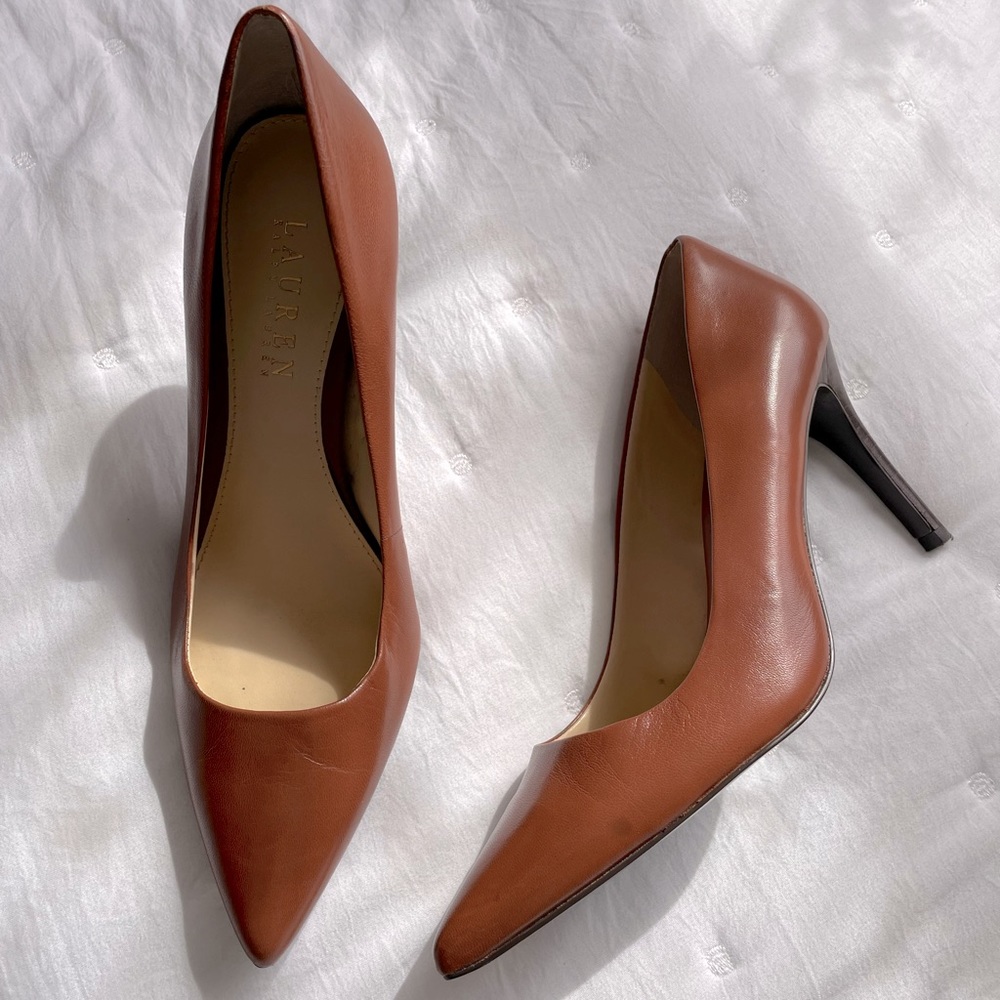 Ralph Lauren Leather Pumps, Size 6.5
